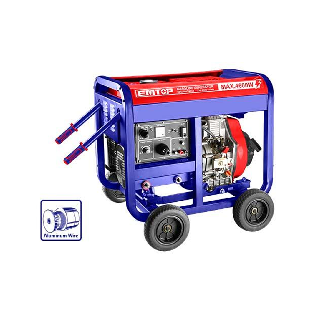 مولد ديزل بكرة + مفتاح مع ماكينة لحام - 4.6KW
