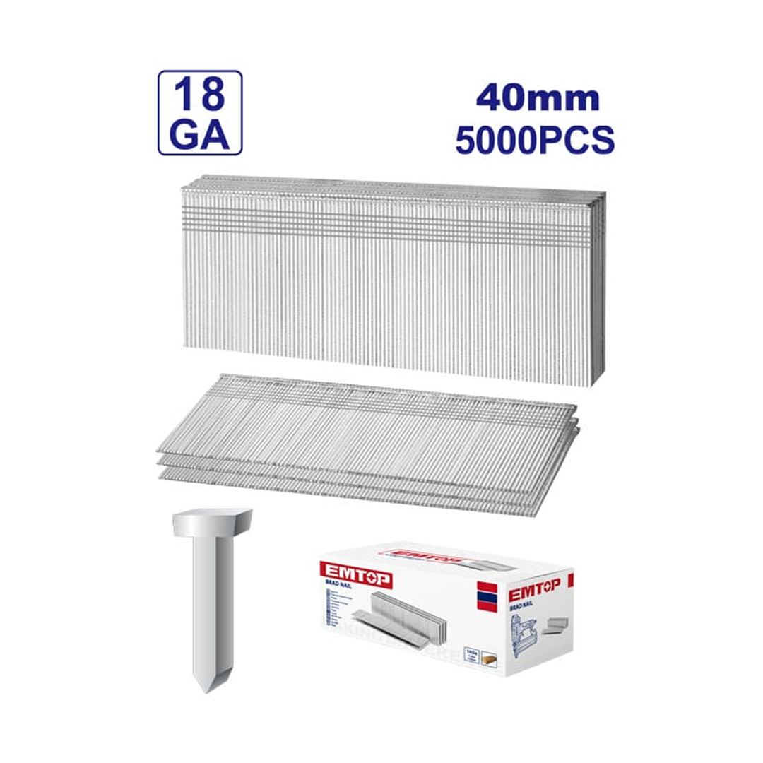 طقم مسامير فرد هواء 5000 حبة- 40mm 18GA