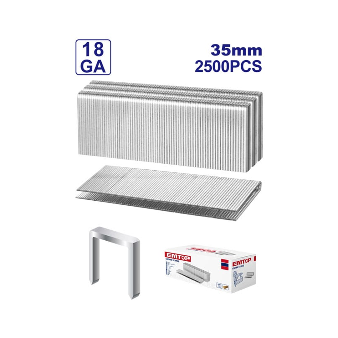 طقم كليبسات فرد هواء 18GA ( 2500 حبة) 35mm