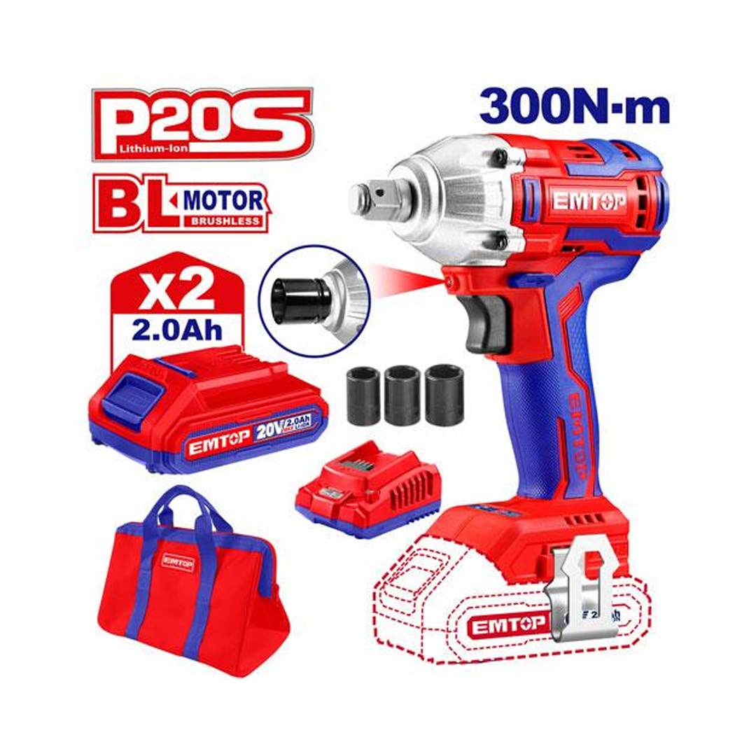 درل بوكسات 2 بطارية - 20V/2A-300
