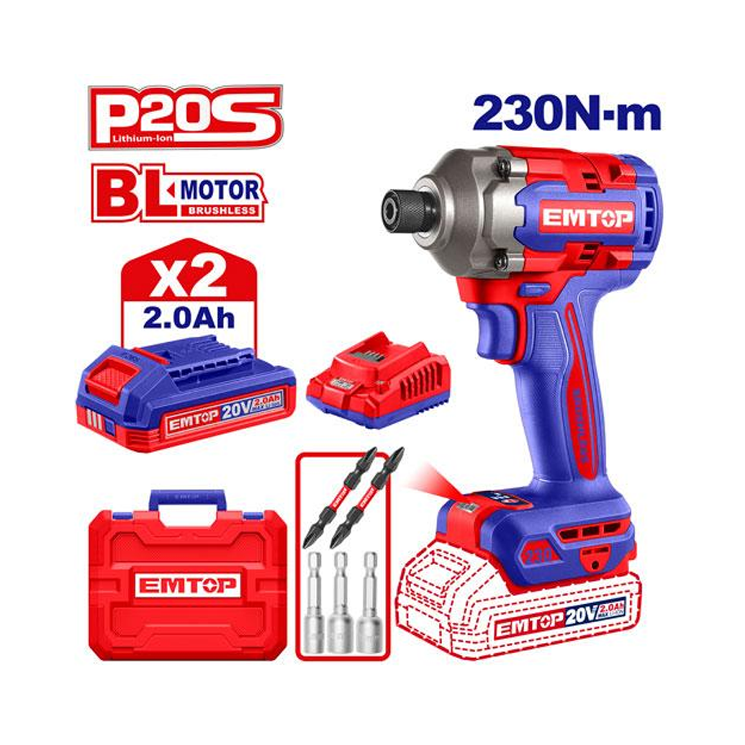 درل ايمبكت 2 بطارية 2600 دورة 20V/2A-230N