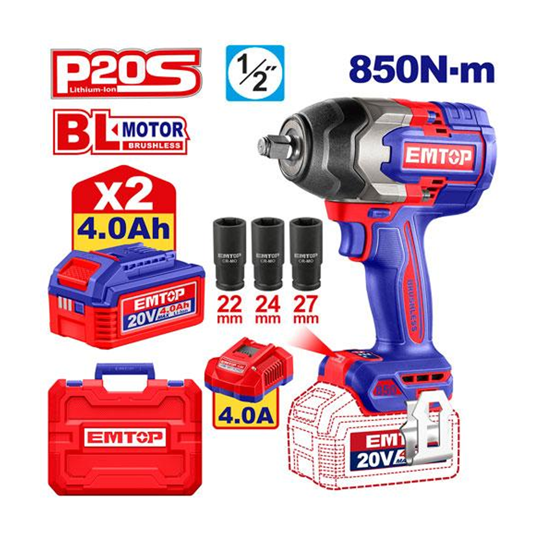درل بوكسات 2 بطارية 20V/4A-850