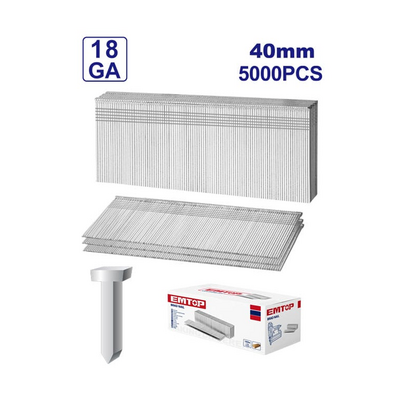 طقم مسامير فرد هواء 5000 حبة- 40mm 18GA
