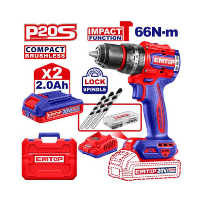 درل 2 بطارية ضرب ولف 20V\2A - 66N