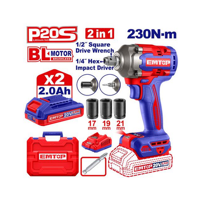 درل 2x1 بوكسات 2 بطارية - 20V\2A - 230N