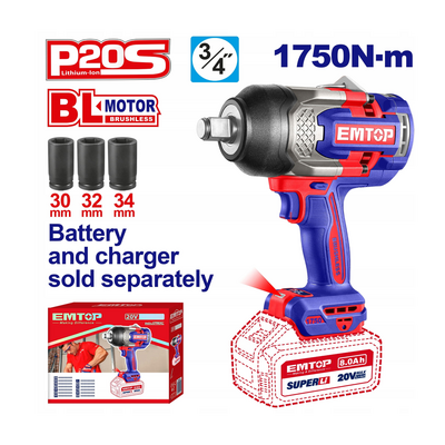 مفرجا بوكسات بطارية 3/4 - 1750 - 20V (جسم فقط )