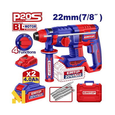 درل بتشون 2 بطارية 4 حركة 20V/4A - 22mm -